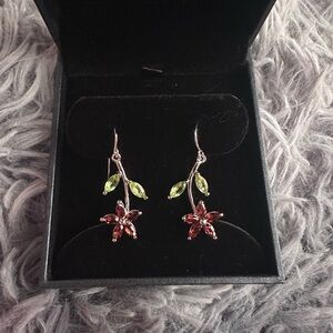 Beautiful gemstone & sterling silver earrings